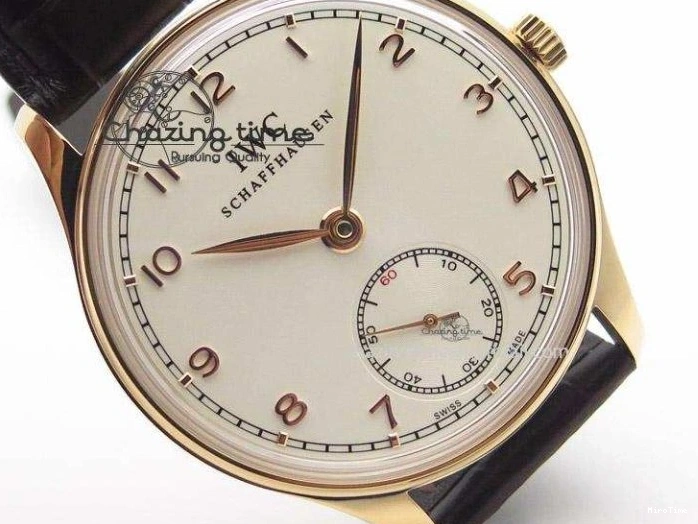 MIROTIME 0207 Compact Portuguese IW545409 RG ZF 1:1 Best Edition White Dial On Brown Leather Strap A 7336